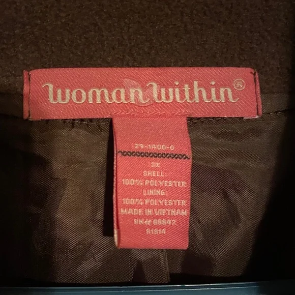 Woman Within Rich Brown Trench Coat - Picture 2 of 4